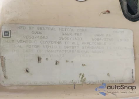 1995 GMC Sierra C3500 from USA, damaged, VIN 1GTGC34K2SE536473